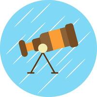 Telescope Flat Circle Icon Design vector