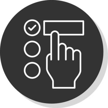 Select Line Shadow Circle Icon Design vector