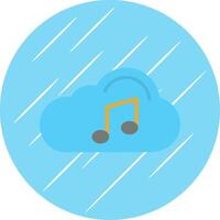 Cloud Flat Circle Icon Design vector