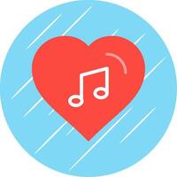 Heart Flat Circle Icon Design vector