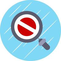 Prohibited Flat Circle Icon Design vector