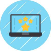 Star Flat Circle Icon Design vector