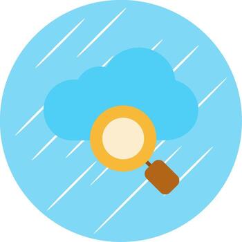 Cloud Flat Circle Icon Design vector