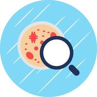 Petri Dish Flat Circle Icon Design vector