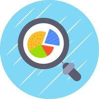 Graph Flat Circle Icon Design vector