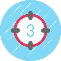 Countdown Flat Circle Icon Design vector