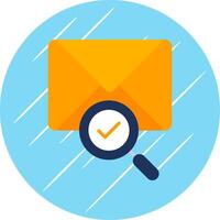 correo plano circulo icono diseño vector