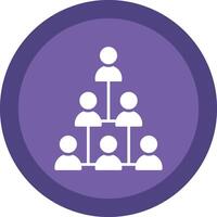 Hierarchical Structure Line Shadow Circle Icon Design vector