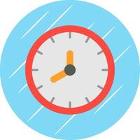 Clock Flat Circle Icon Design vector