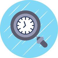 Clock Flat Circle Icon Design vector