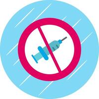 No Needle Flat Circle Icon Design vector