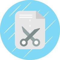 Cutting Flat Circle Icon Design vector
