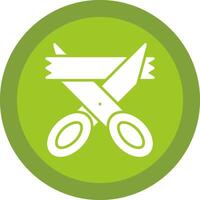 Scissors Line Shadow Circle Icon Design vector