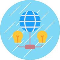 Network Flat Circle Icon Design vector