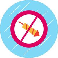 No Firework Flat Circle Icon Design vector