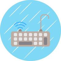 Keyboard Flat Circle Icon Design vector