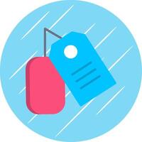 Tag Flat Circle Icon Design vector