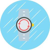 Synchronize Flat Circle Icon Design vector