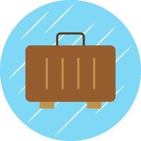 Suitcase Flat Circle Icon Design vector