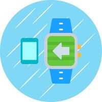 Synchronize Flat Circle Icon Design vector