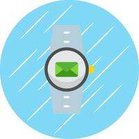 Message Flat Circle Icon Design vector