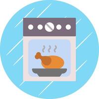 Oven Flat Circle Icon Design vector