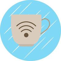 Wifi Flat Circle Icon Design vector