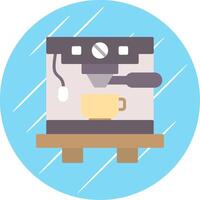 Coffee Machine Flat Circle Icon Design vector