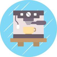 Coffee Machine Flat Circle Icon Design vector