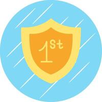 Shield Flat Circle Icon Design vector