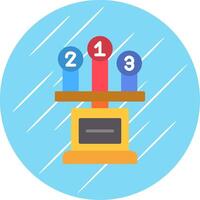 Leaderboard Flat Circle Icon Design vector