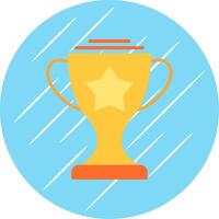 Trophy Flat Circle Icon Design vector