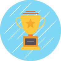 Trophy Flat Circle Icon Design vector