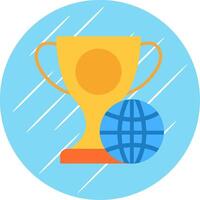 Globe Flat Circle Icon Design vector