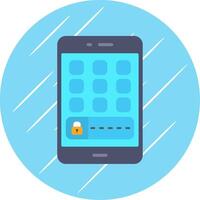 Mobile Flat Circle Icon Design vector