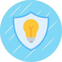 Shield Flat Circle Icon Design vector