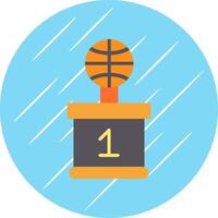 baloncesto plano circulo icono diseño vector