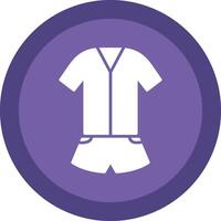 Jumpsuit Line Shadow Circle Icon Design vector