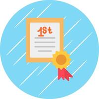 Certificate Flat Circle Icon Design vector