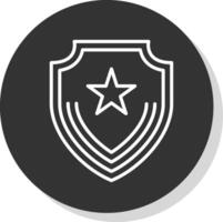 Badge Line Shadow Circle Icon Design vector