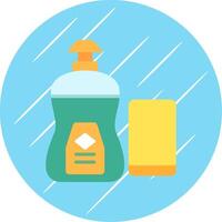 Dish Soap Flat Circle Icon Design vector