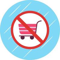 Prohibited Sign Flat Circle Icon Design vector