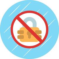 Prohibited Sign Flat Circle Icon Design vector