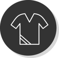 Shirt Line Shadow Circle Icon Design vector