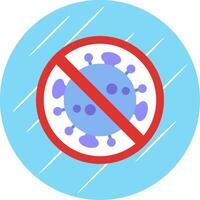 Prohibited Sign Flat Circle Icon Design vector