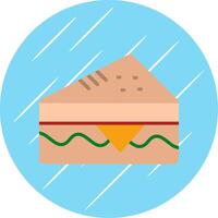 Sandwich Flat Circle Icon Design vector