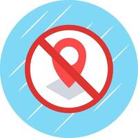 Prohibited Sign Flat Circle Icon Design vector