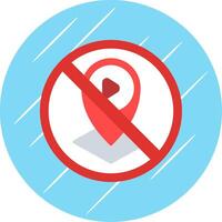 Prohibited Sign Flat Circle Icon Design vector