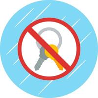 Prohibited Sign Flat Circle Icon Design vector