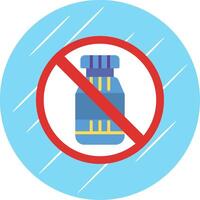 Prohibited Sign Flat Circle Icon Design vector